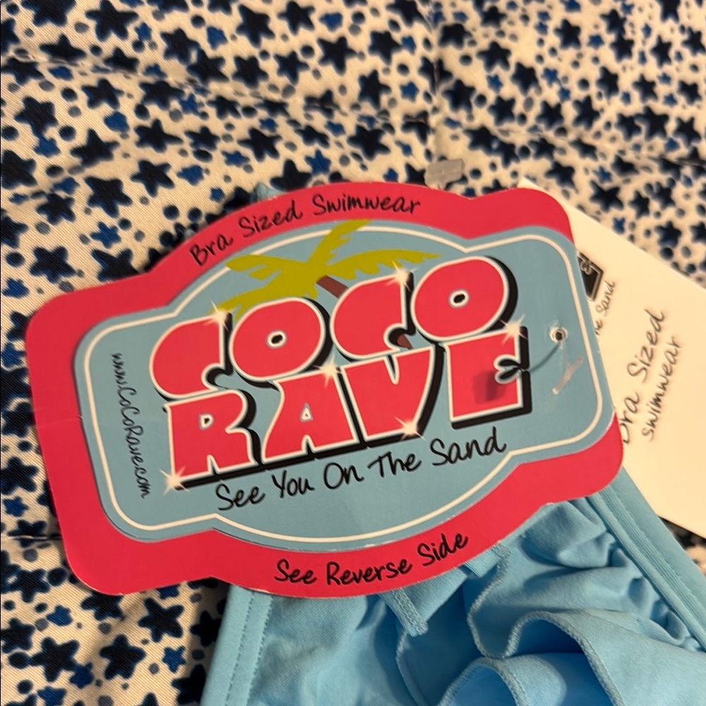 Coco Rave Light Blue Ruffle Bikini Bottom - Picture 2 of 5